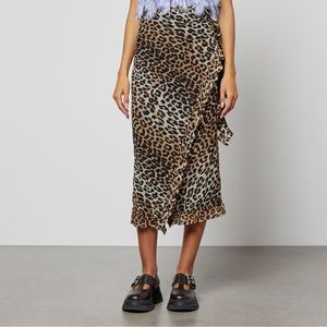 Ganni Leopard Stretch Skirt -Curvy size!